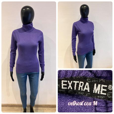 Dámsky fialový rolák, tu,m