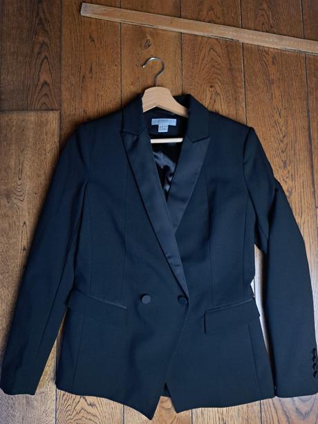 Čierne smokingové sako, h&m,38