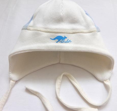 Bavlnená čiapočka - bielo-modrá, rada,68