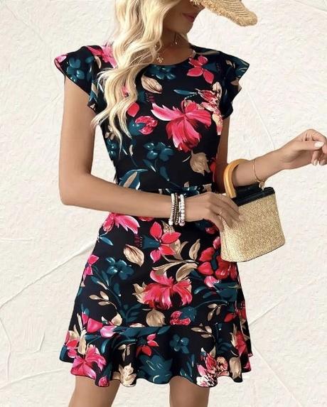 Krasne kvetovane šaty-38-40, 40