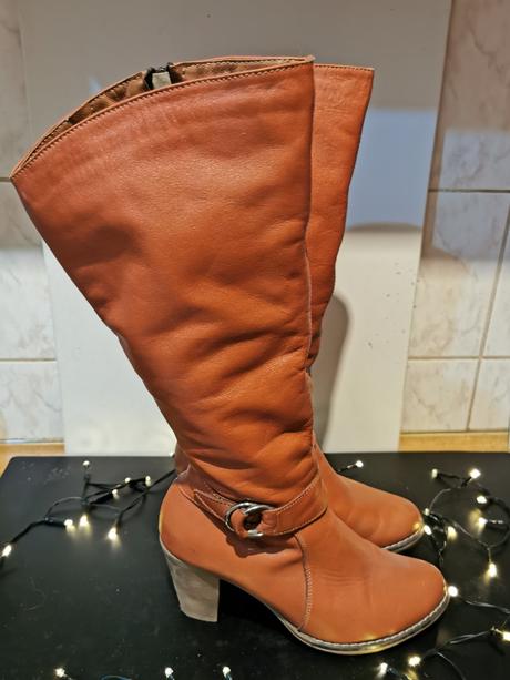 Vysoké kožené čižmy, 38