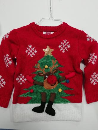 Vianočný sveter so sobom stromček, 104