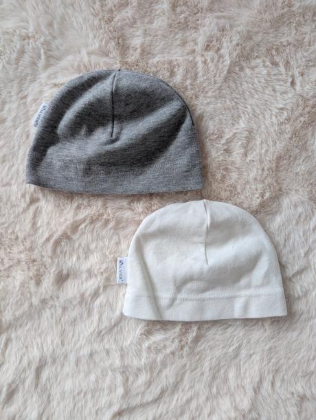 2x tenká čiapka pre bábätko 0-3m, 56