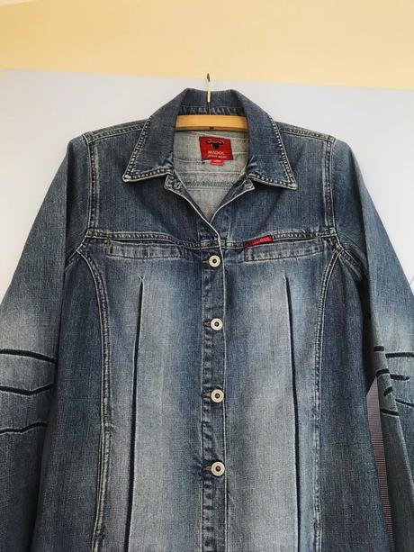 Trendový riflový kabát s/m, s