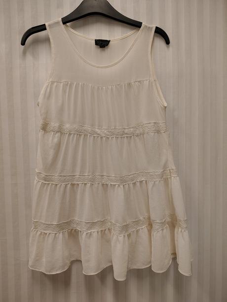 Dámsky krémový top s čipkou, topshop, xs, topshop,xs