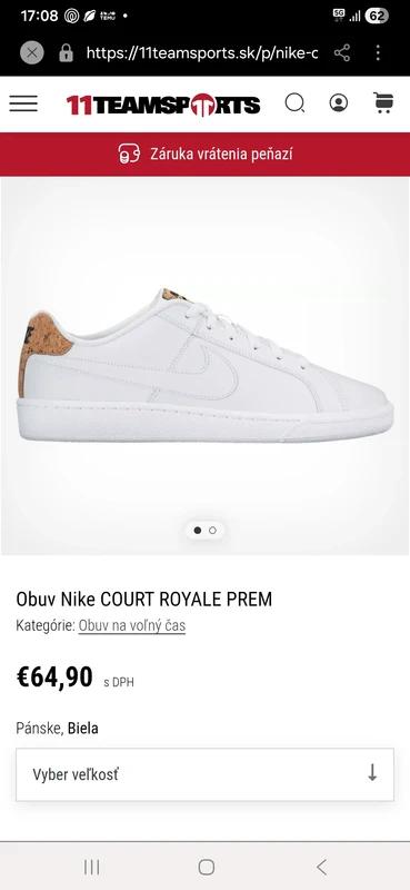 Pánske tenisky nike court royale prem č.43, nike,43