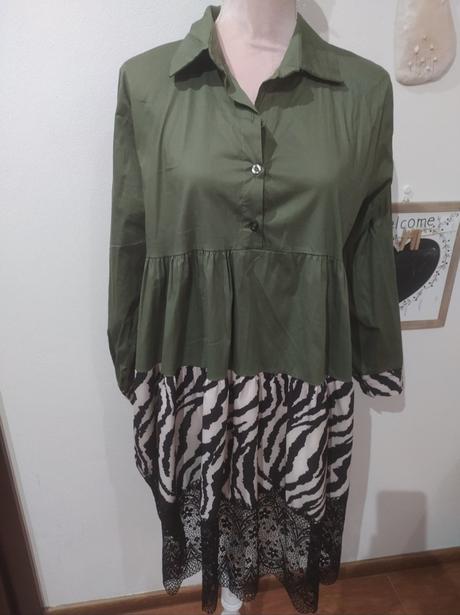 Košeľové šaty s krajkou, 