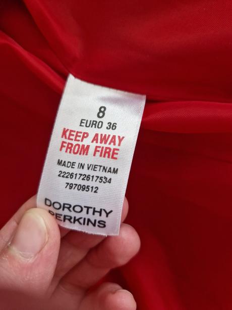 Dorothy perkins červený kabát 36, dorothy perkins,s