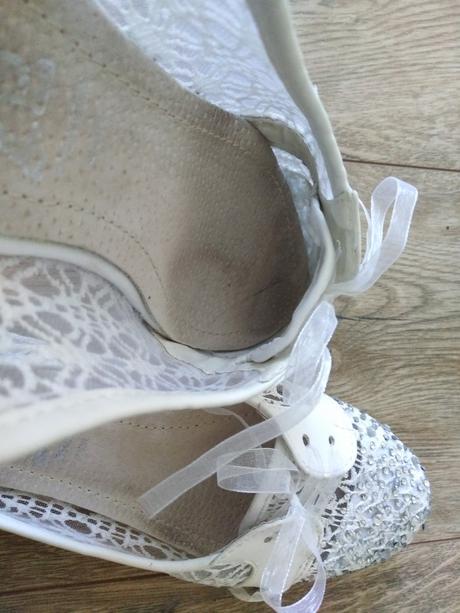 Biele krajkové balerínky 35/36, 35