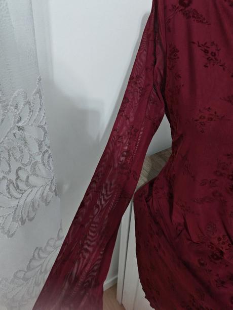 Bordove šaty m/l sadnu, sinsay,l