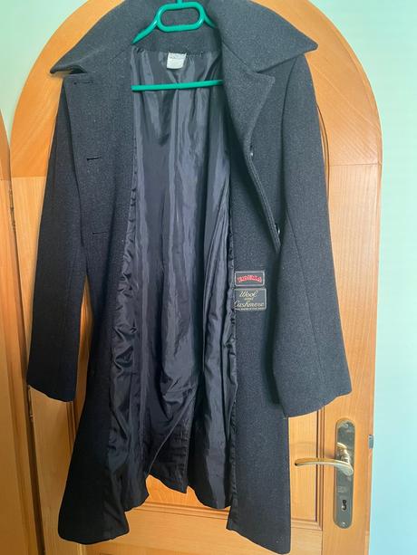 Kabát dámsky edima -čierny- 38-, 38