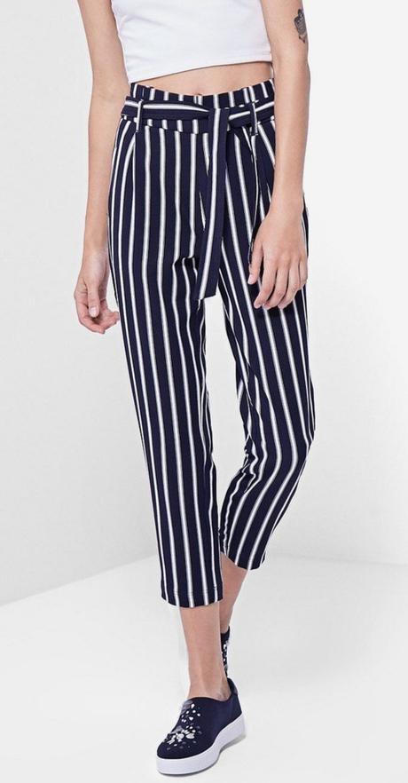 Pruhované nohavice, stradivarius,xs