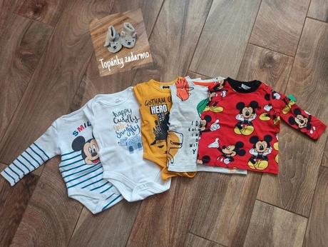 Detské bodýčka a tričká s dlhým rukávom, 62