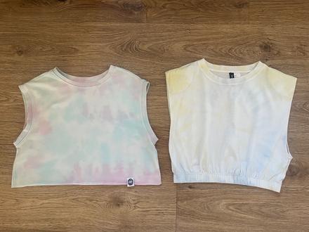 2 x crop top, h&m,s