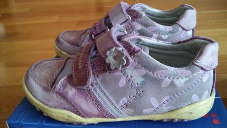 Fialové kožené botasky, 26