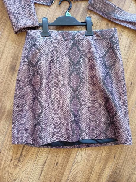 Koženka hadí vzor + sukna, orsay,38