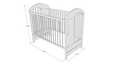Detská postieľka so zásuvkou 120x60 cm, šírka (cm): 60,dĺžka (cm): 120
