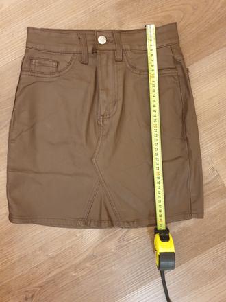 Hnedá koženková sukňa, primark,32