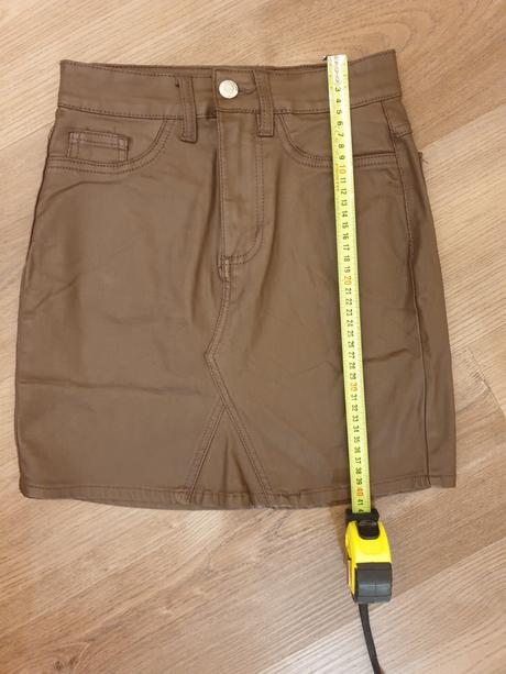 Hnedá koženková sukňa, primark,32