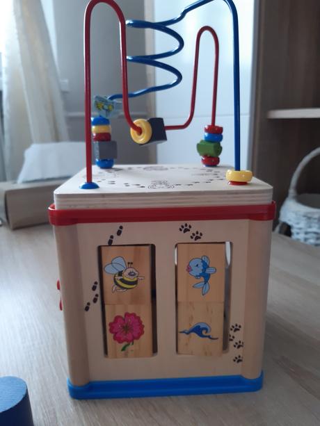 Drevená vzdelávacia kocka,