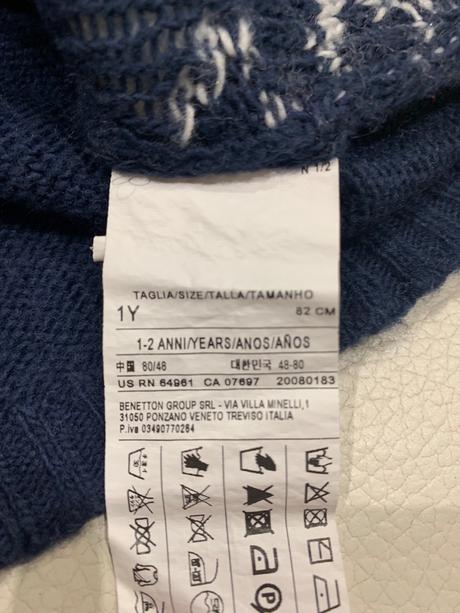 Detský sveter, benetton,86