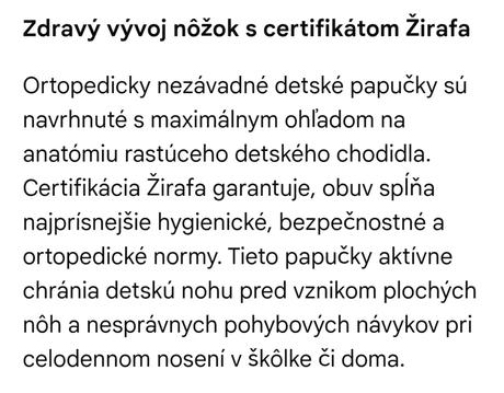 Detské papučky, 24 - 39
