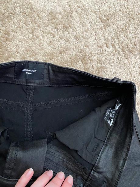 Koženkové nohavice, vero moda,s