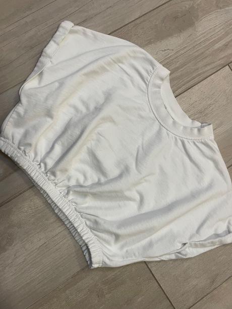 Teplákové crop tričko, bershka,m