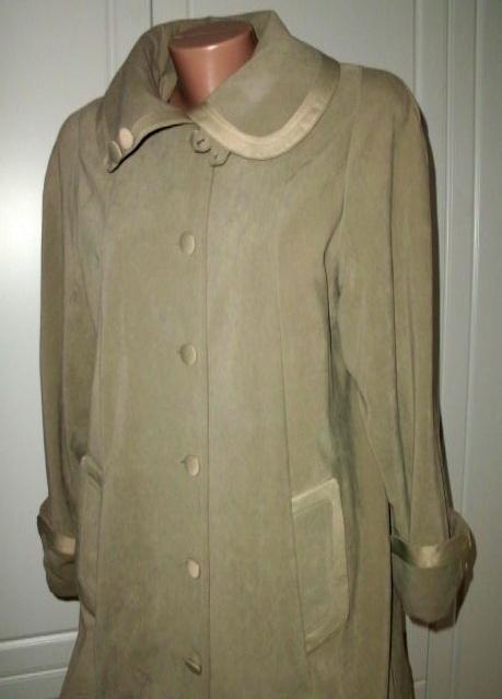 Dlhý kabát na prechodné obdobie pre moletku, xl