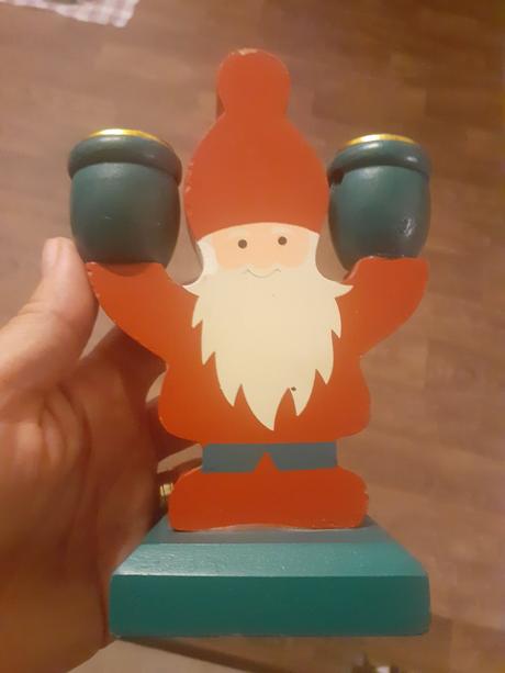 Retro svietnik dreveny, 