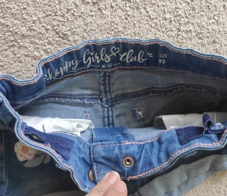 Denim sortky s vysivkou, c&a,98