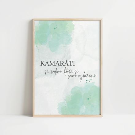 Print / obrázok s akvarelovou grafikou a textom, 