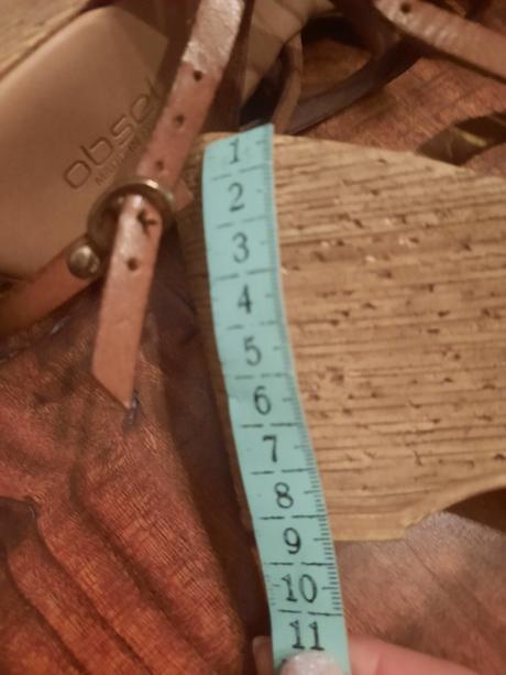 Remienkove kožené topánky na platforme sandaly, 38