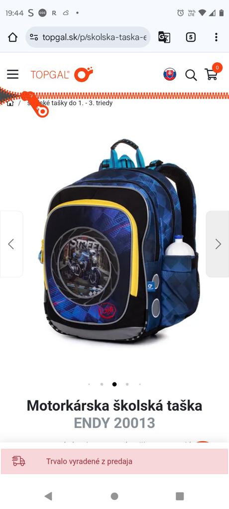 Školská taška topgal, 