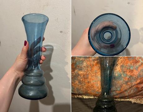 Elegantna sklenena vaza/svietnik, 