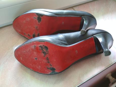 Čierne kožené lodičky, 38