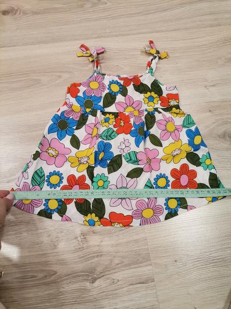 Dievčenský dlhší kvetinový top na ramienka, craft,86