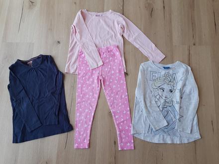 3x trička 1x legíny, 104–116