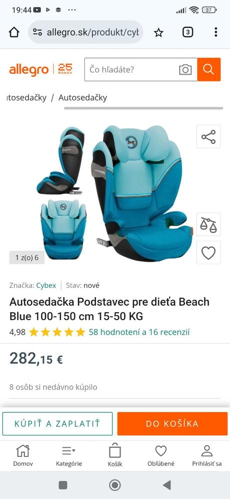 Autosedačka cybex solution s fix, cybex