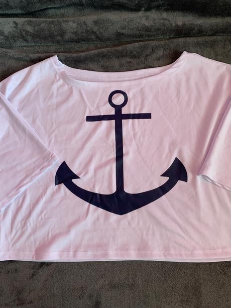 Crop top namornický, l