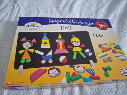 Magneticke drevenne puzzl, 