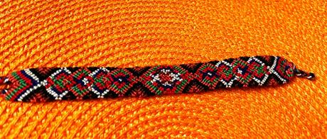 Tkaný etno náramok,