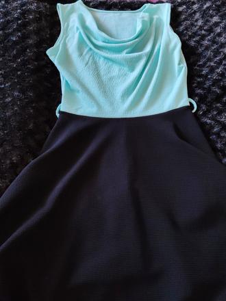 Mentolovocierne saty s/m, s