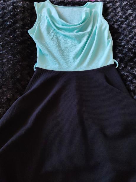 Mentolovocierne saty s/m, s