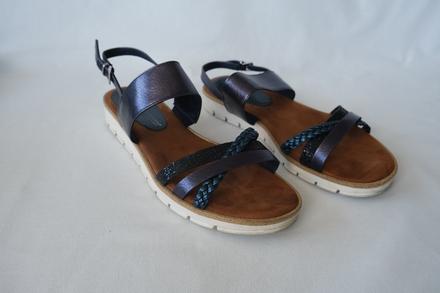 Modré sandále, marco tozzi,40