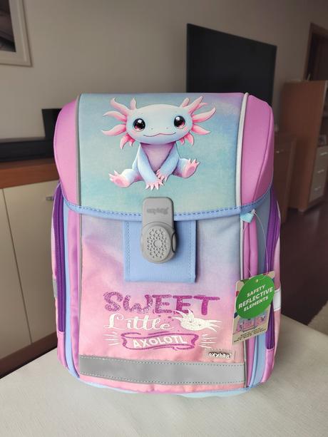 Školská aktovka oxybag - axelotl + peračník,vrecko,
