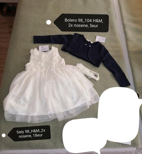 Slávnostné šaty pre družičky 98, h&m,98