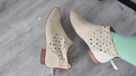 Kožené kotničky bledozelené, 37