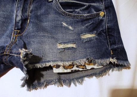 Trhané jeansové kraťase h&m, h&m,40