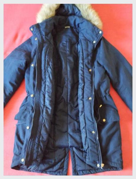 Tmavomodrá bunda jacqueline de yong, s